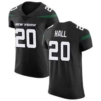 Men's Elite Breece Hall New York Jets Black Stealth Vapor Untouchable Jersey