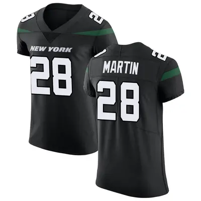 Men's Elite Curtis Martin New York Jets Black Stealth Vapor Untouchable Jersey