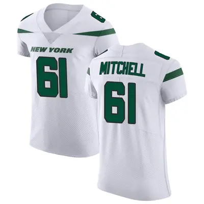 Men's Elite Max Mitchell New York Jets White Spotlight Vapor Untouchable Jersey