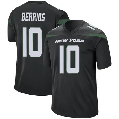 Men's Game Braxton Berrios New York Jets Black Stealth Jersey