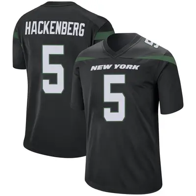 Men's Game Christian Hackenberg New York Jets Black Stealth Jersey