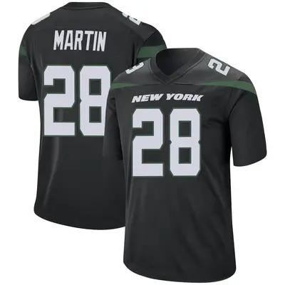 Men's Game Curtis Martin New York Jets Black Stealth Jersey