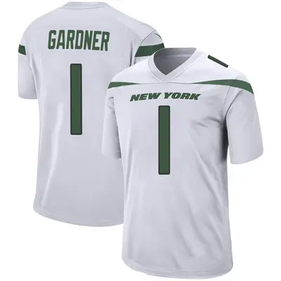 Men's Game Sauce Gardner New York Jets White Spotlight Jersey