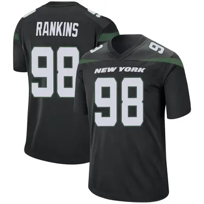 Men's Game Sheldon Rankins New York Jets Black Stealth Jersey