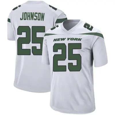 Men's Game Ty Johnson New York Jets White Spotlight Jersey