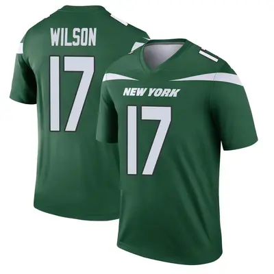 Men's Legend Garrett Wilson New York Jets Green Gotham Player Jersey