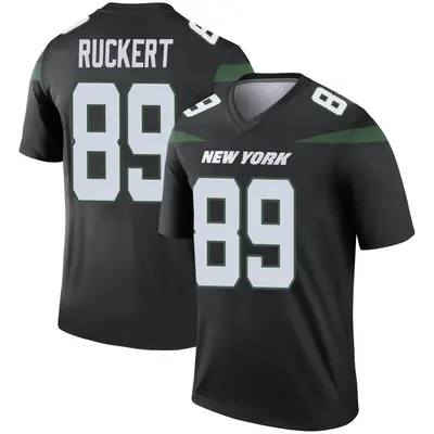 Men's Legend Jeremy Ruckert New York Jets Black Stealth Color Rush Jersey