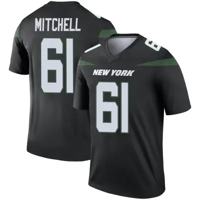 Men's Legend Max Mitchell New York Jets Black Stealth Color Rush Jersey