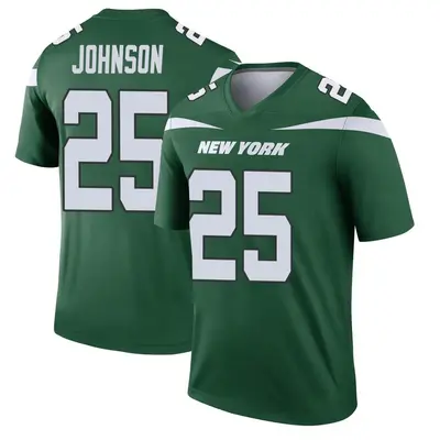 Men's Legend Ty Johnson New York Jets Green Gotham Player Jersey