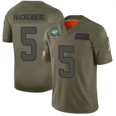 Men's Limited Christian Hackenberg New York Jets Camo 2019 Salute to Service Jersey