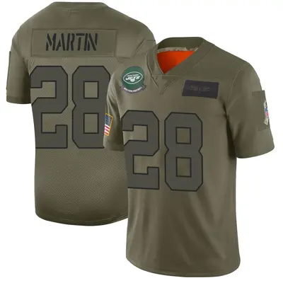Men's Limited Curtis Martin New York Jets Camo 2019 Salute to Service Jersey