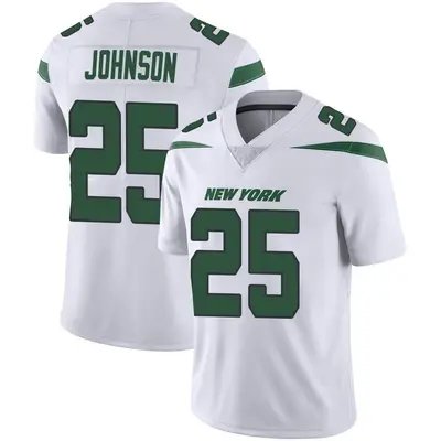 Men's Limited Ty Johnson New York Jets White Spotlight Vapor Jersey