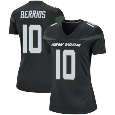 Women's Game Braxton Berrios New York Jets Black Stealth Jersey