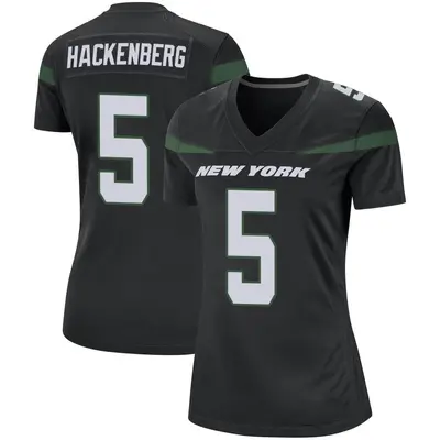 Women's Game Christian Hackenberg New York Jets Black Stealth Jersey