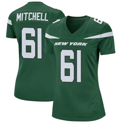 Women's Game Max Mitchell New York Jets Green Gotham Jersey