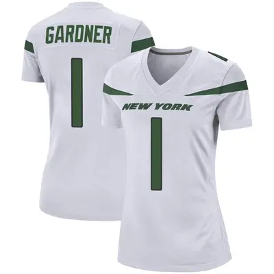 Women's Game Sauce Gardner New York Jets White Spotlight Jersey