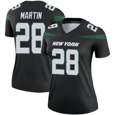 Women's Legend Curtis Martin New York Jets Black Stealth Color Rush Jersey