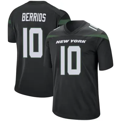 Youth Game Braxton Berrios New York Jets Black Stealth Jersey