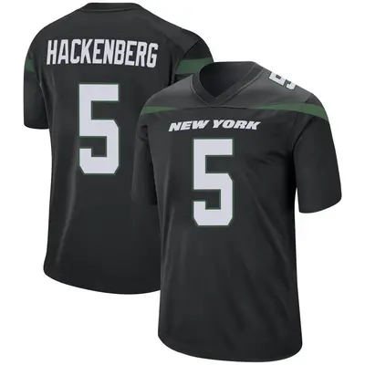 Youth Game Christian Hackenberg New York Jets Black Stealth Jersey