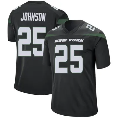 Youth Game Ty Johnson New York Jets Black Stealth Jersey