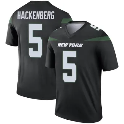 Youth Legend Christian Hackenberg New York Jets Black Stealth Color Rush Jersey