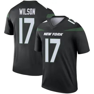 Youth Legend Garrett Wilson New York Jets Black Stealth Color Rush Jersey