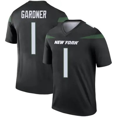 Youth Legend Sauce Gardner New York Jets Black Stealth Color Rush Jersey