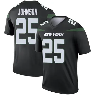 Youth Legend Ty Johnson New York Jets Black Stealth Color Rush Jersey