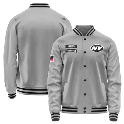 Youth New York Jets Gray Salute to Service Performance Jacket