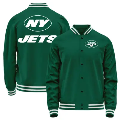 Youth New York Jets Green Full-Snap Jacket